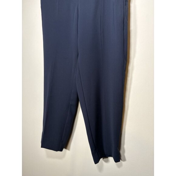 J CREW Jamie Pant Navy Blue Classic Preppy Work Business Minimalist Size 12P - Picture 3 of 9